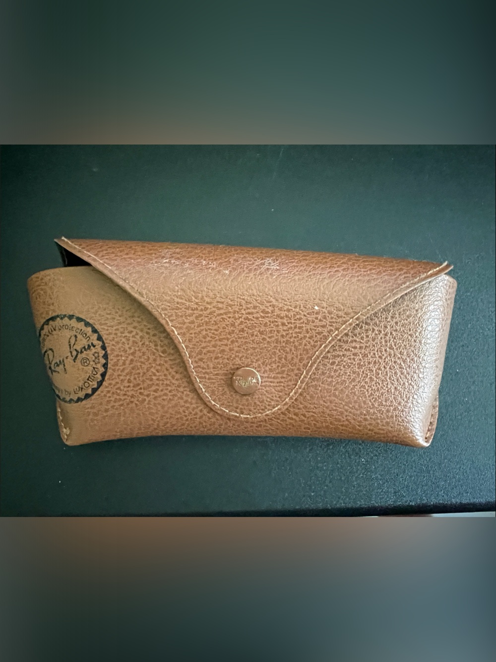 Ray- Ban Leather Sunglasses Case - Brown